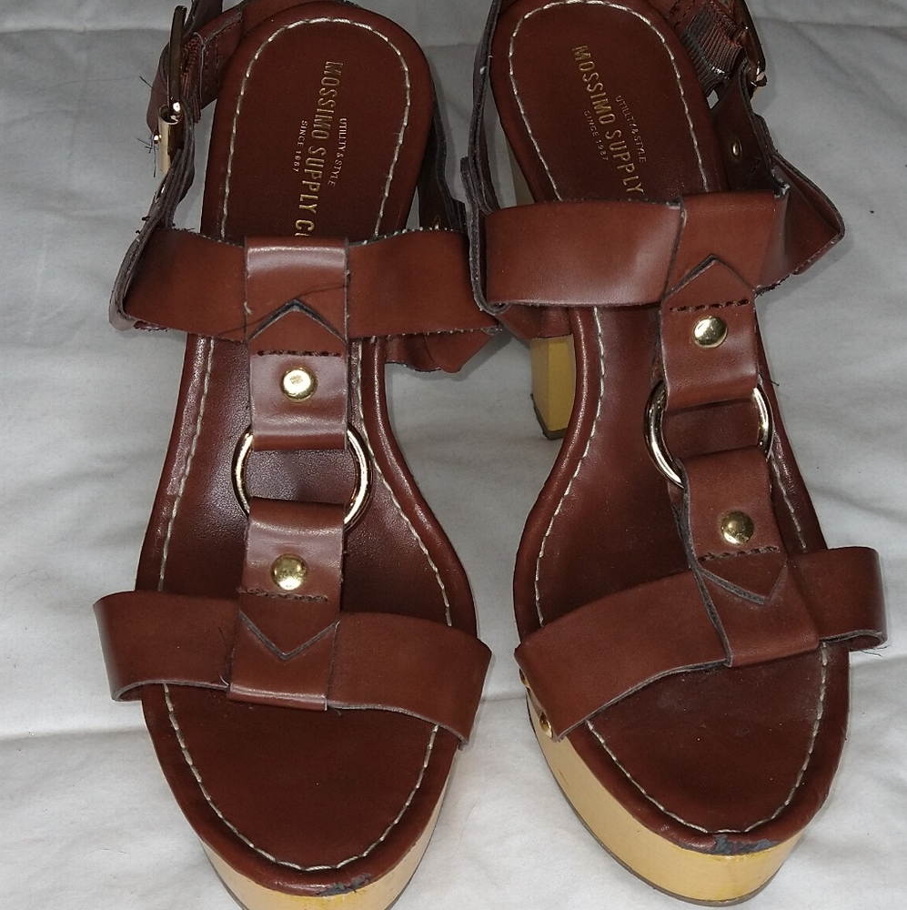 Clog high heel sandals